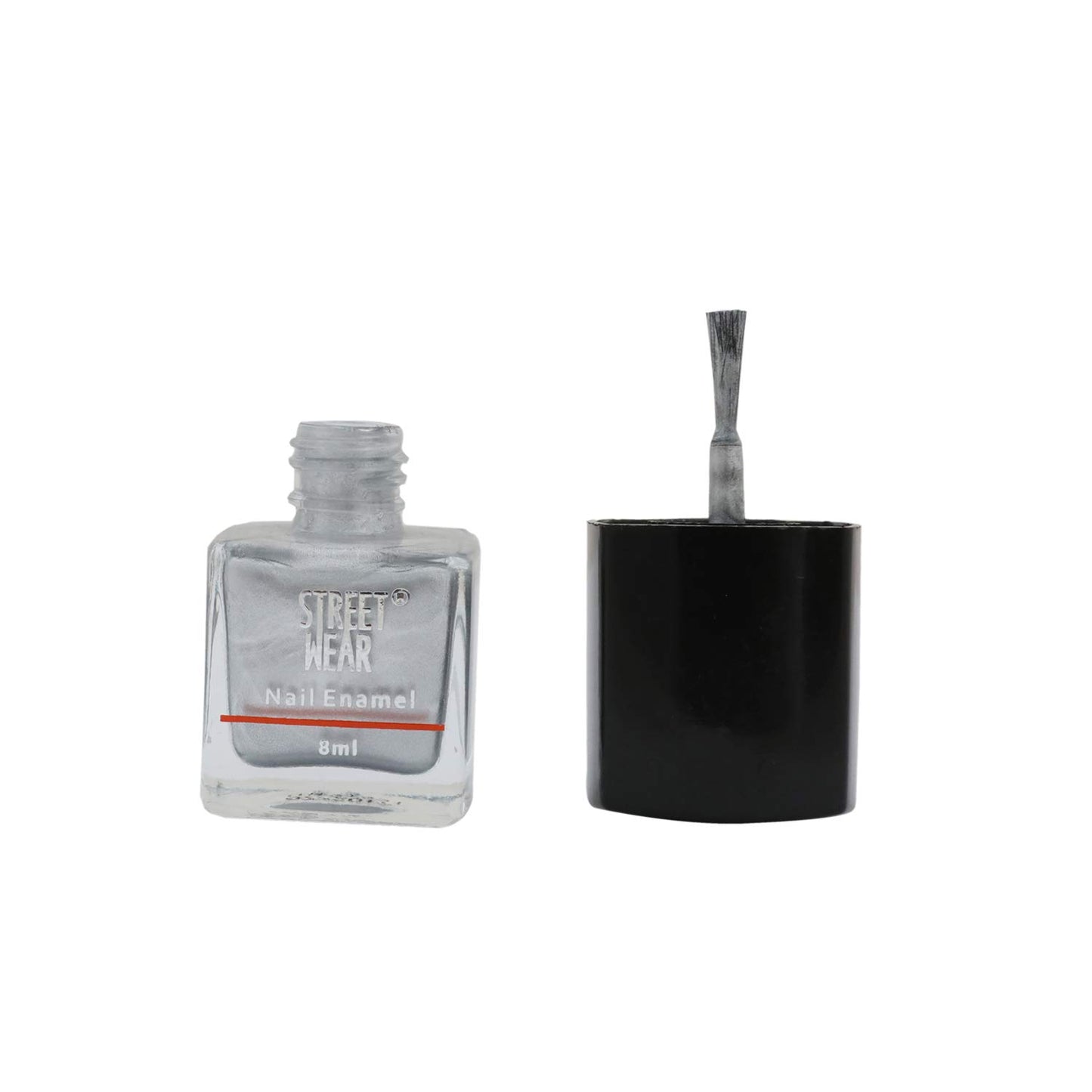 Street Wear Nail Enamel, Silver Sizzle, 8ml