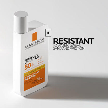 La Roche-Posay sunscreen bottle on a white background