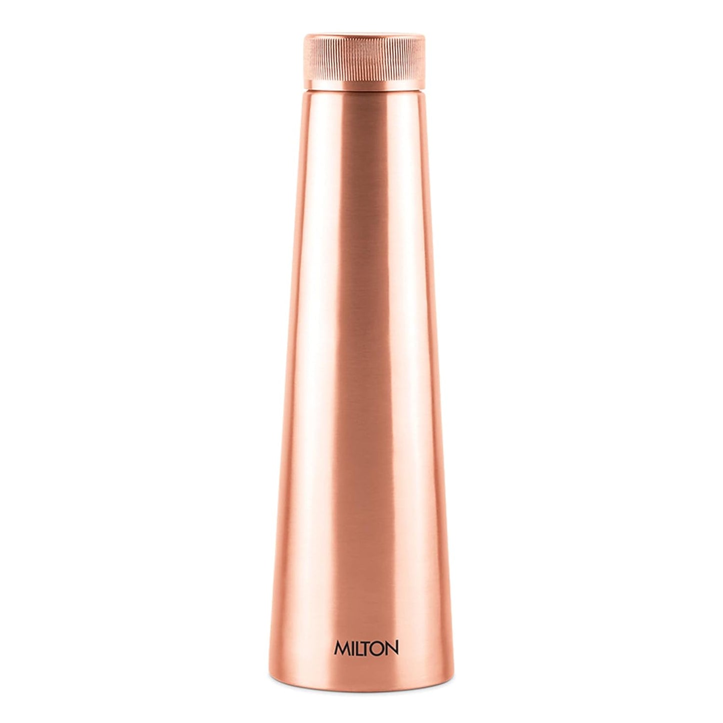 Rose gold Milton water bottle on a white background