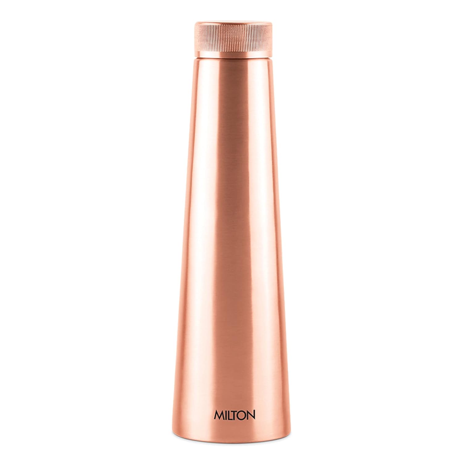 Rose gold Milton water bottle on a white background