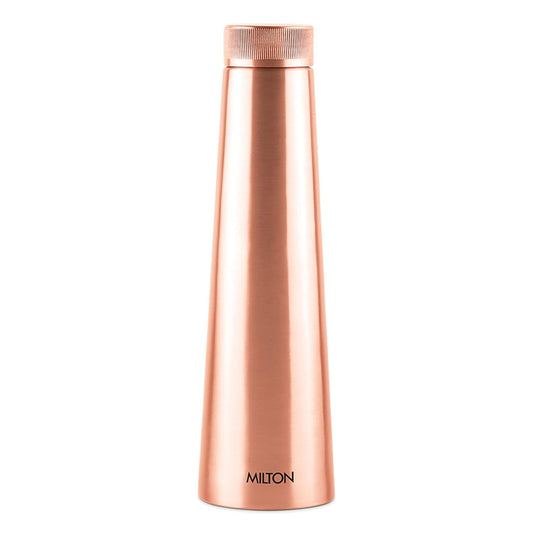 Rose gold Milton water bottle on a white background