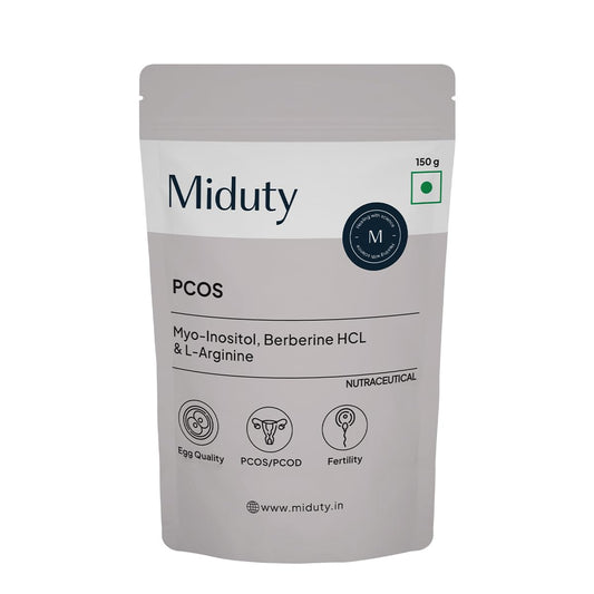 Zephivo Miduty by Palak Notes PCOS Powder Myo Inositol and D Chiro Inositol PCOD, PCOS Women Support, Menstrual Cycle and Irregular Periods - 150g