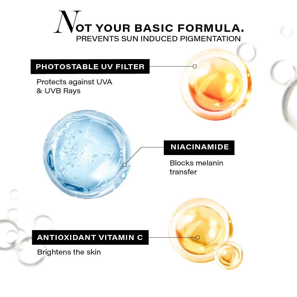 Diagram of skincare ingredients with labels on a white background