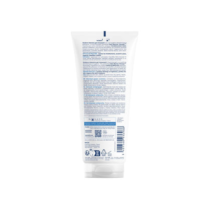 White tube with text and logos on a white background