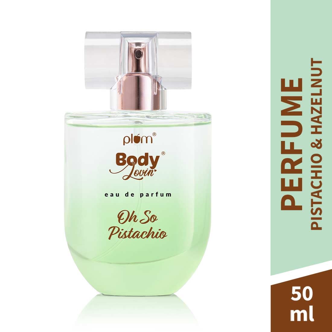 Plum BodyLovin' Oh So Pistachio Perfume | Long Lasting & Premium Oriental Gourmand Fragrance | Luxury Perfume For Women | Pistachio & Hazelnut Notes | Perfect For Holidays & Special Ocassions (50ml)