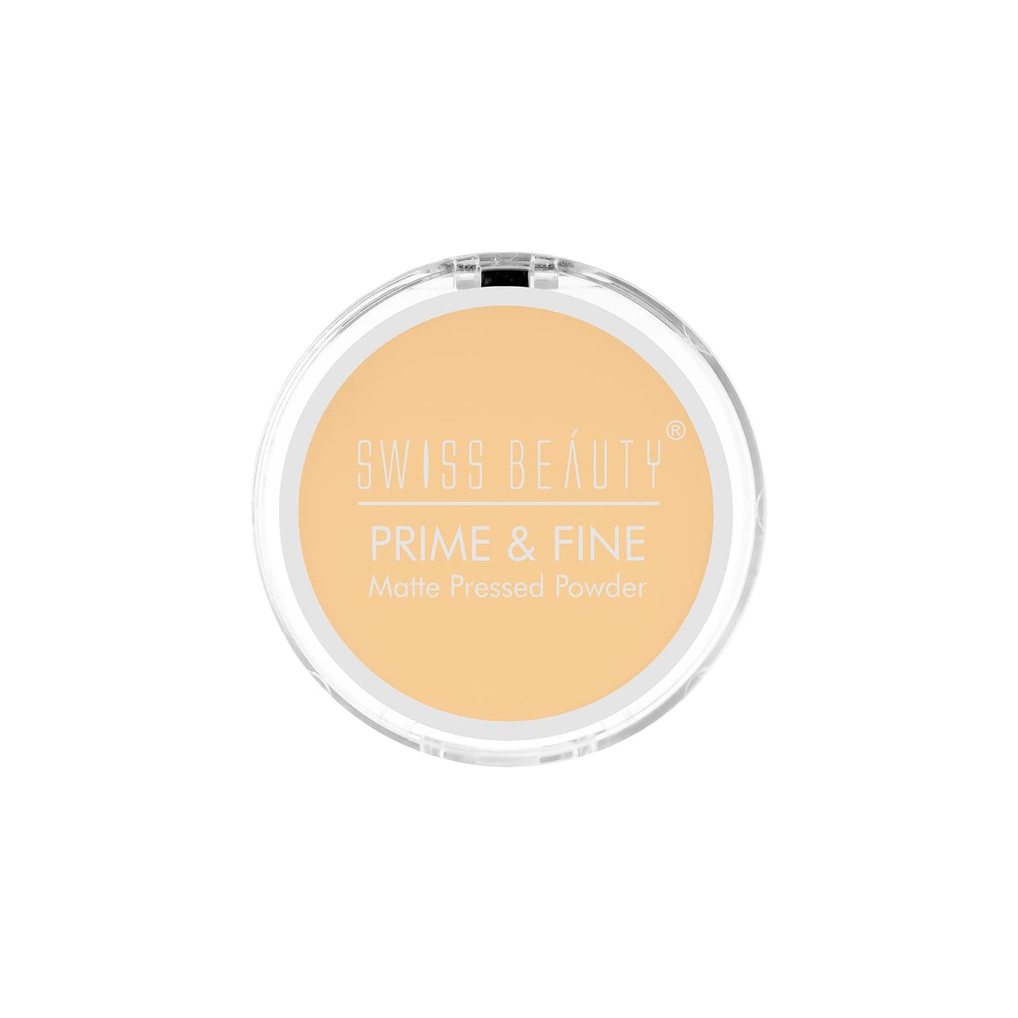 Swiss Beauty Prime & Fine Matte Pressed Powder on a white background