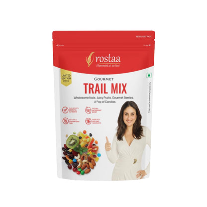 Rostaa Gourmet Trail Mix 340 g | Premium Nuts & Candied Fruits Blend | Colorful, Crunchy & Naturally Energizing Snack | Perfect for Anytime Munching (340 GM)
