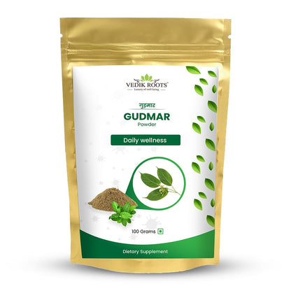 Vedik Roots Gudmar Powder packaging on a white background