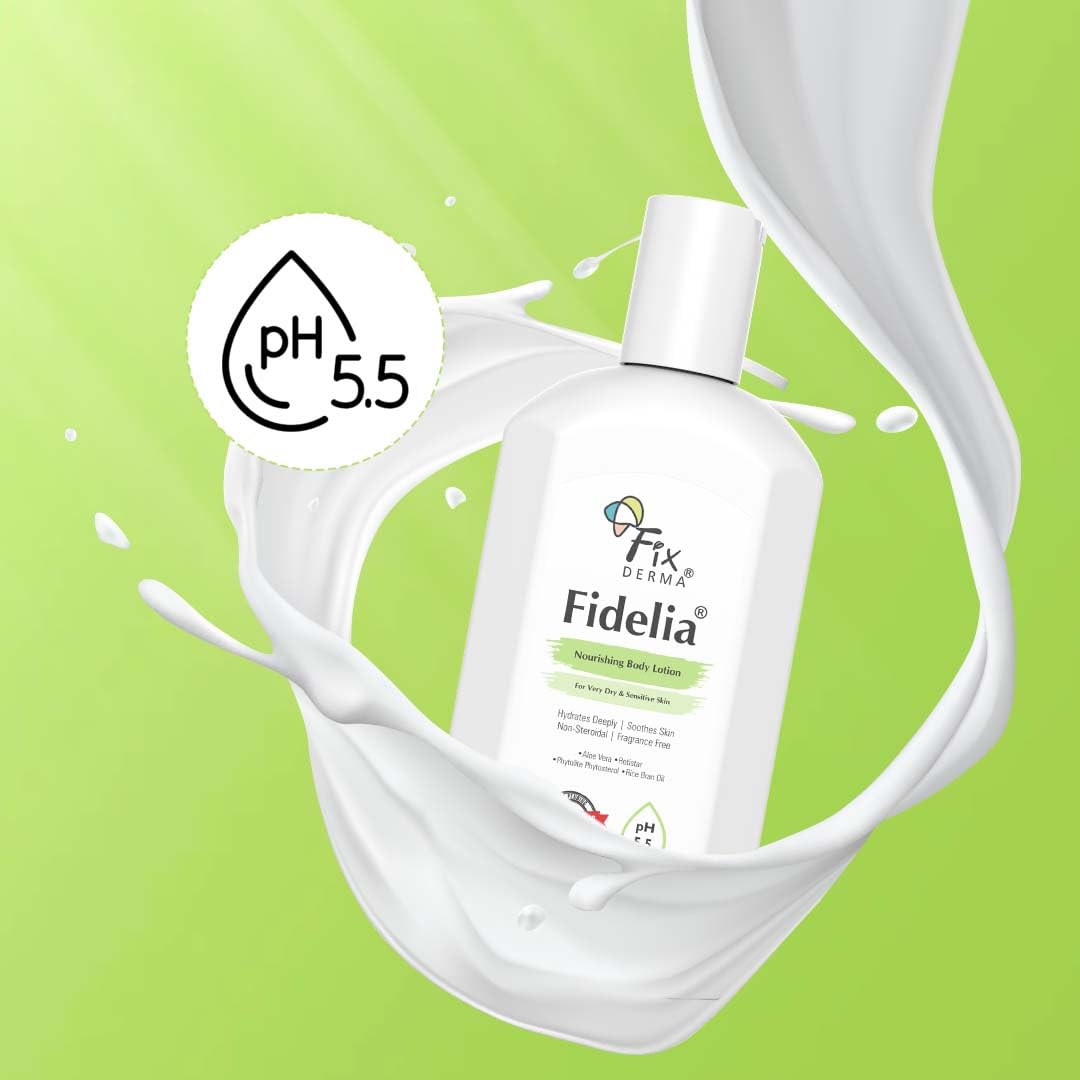 Fixderma Fidelia Nourishing Body Lotion | Moisturizer for face & Body | Body lotion for Women & Men | Body Lotion for Sensitive & Very dry skin with Rice Brain Oil & Aloe vera - 250ml