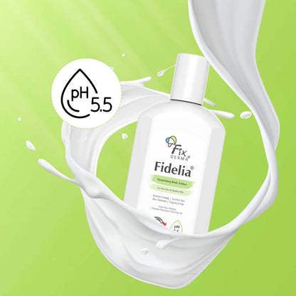 Fixderma Fidelia Nourishing Body Lotion | Moisturizer for face & Body | Body lotion for Women & Men | Body Lotion for Sensitive & Very dry skin with Rice Brain Oil & Aloe vera - 250ml