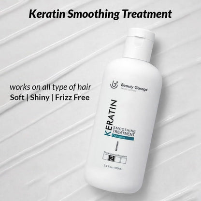 Beauty Garage Professional Hair Straightening, Smoothing Keratin Treatment For Silky, Smooth Natural Hair - Chocolate Formula From Gk (100 ML)