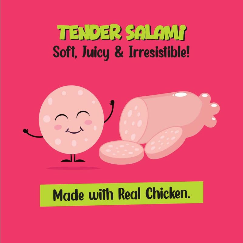 PETS EMPIRE Tender Salami Dog Treats, 100g | Soft & Juicy Chicken Dog Snacks | High Protein Chewy Treats for Dogs | Healthy Training Rewards for Puppies & Adult Dogs