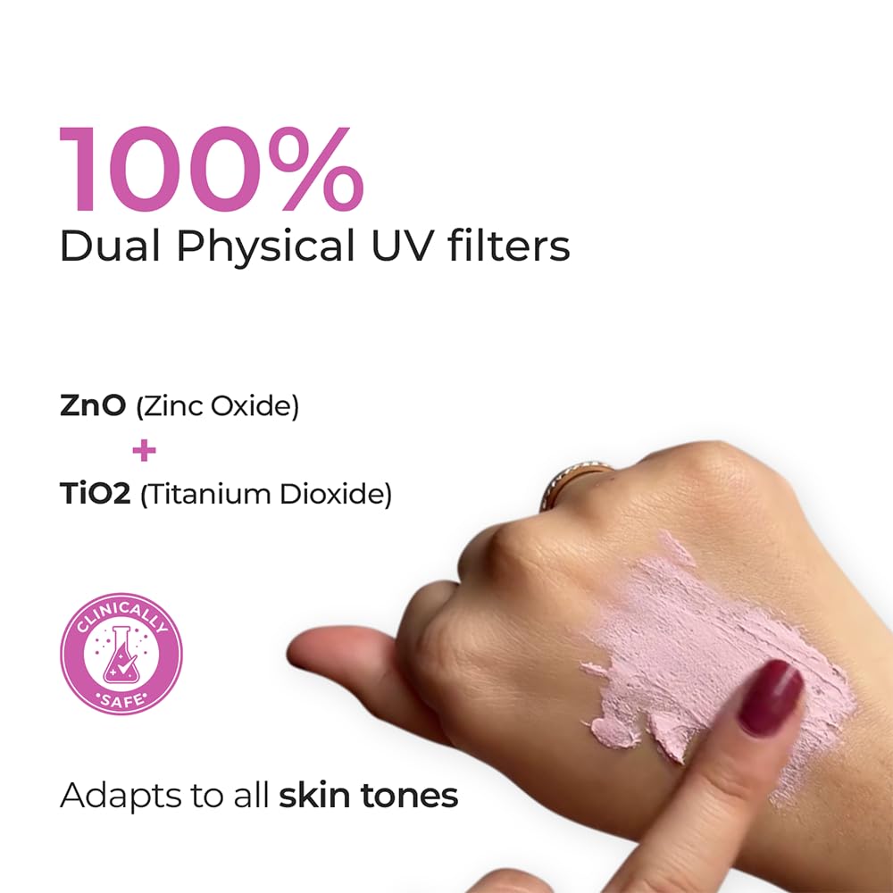 Matte Sunscreen SPF 55 PA++++ | Lightweight, No White Cast, Waterproof & Sweat Resistant Tinted Sunscreen for Oily, Acne-Prone & Sensitive Skin – 40g