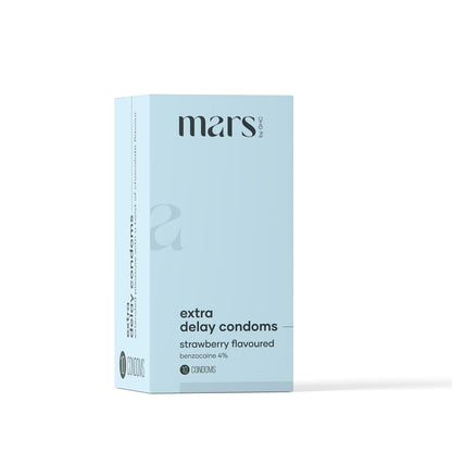 mars by GHC Extra Dotted Delay Condoms for Men - 10 Condoms (Pack of 1)