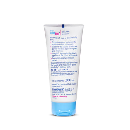 Sebamed Baby Cream Extra Soft|pH 5.5|Ideal for Dry Skin|200 ml