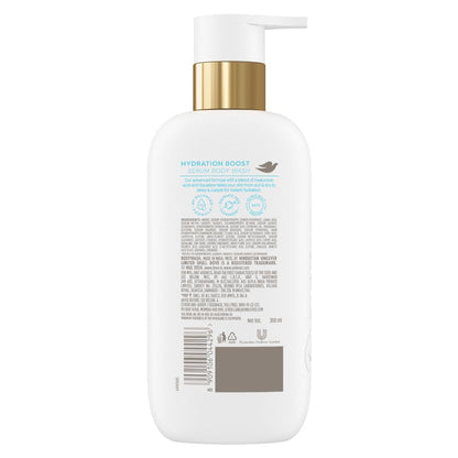 Dove Hydration Boost Serum Body Wash | 6% Hydrating Serum with Hyaluronic Acid | For instantly plump & dewy skin | Paraben & SLS free | 300 ml