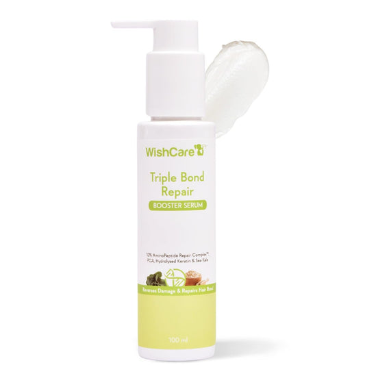 WishCare Triple Bond Repair Booster Serum bottle on a white background