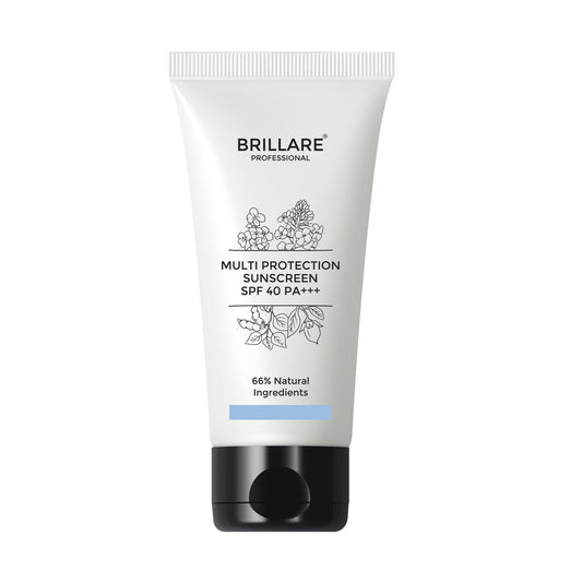 Brillare Multi-Protect Sunscreen SPF 40, PA+++, 100% Natural Sunscreen With Soy, Shea & Rapeseed, (50 GM)