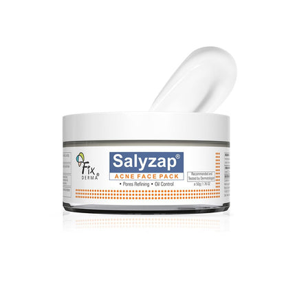 Fixderma Salyzap Face gel, Oil free hydrating gel, Deep Moisturization, Moisturizer for acne prone skin, Soothes acne and redness, non-comedogenic, non-greasy gel, Dermatologist tested - 50ml
