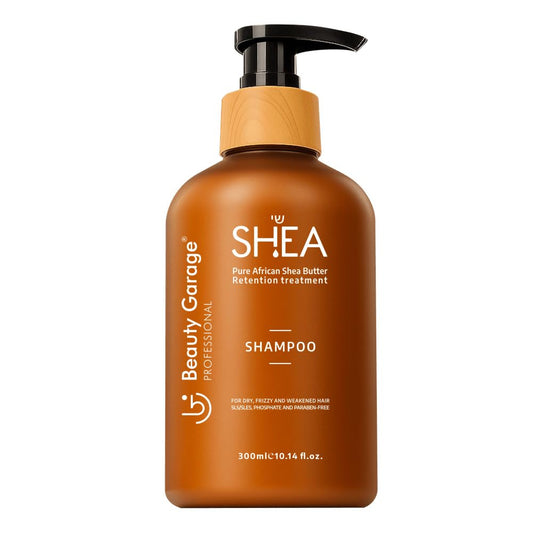 Beauty Garage African Shea Butter Shampoo | 300ml Sulphate Free Shampoo with Argan & Macadamia Oil | Smooth Shield Retention | For Dry & Frizzy Hair