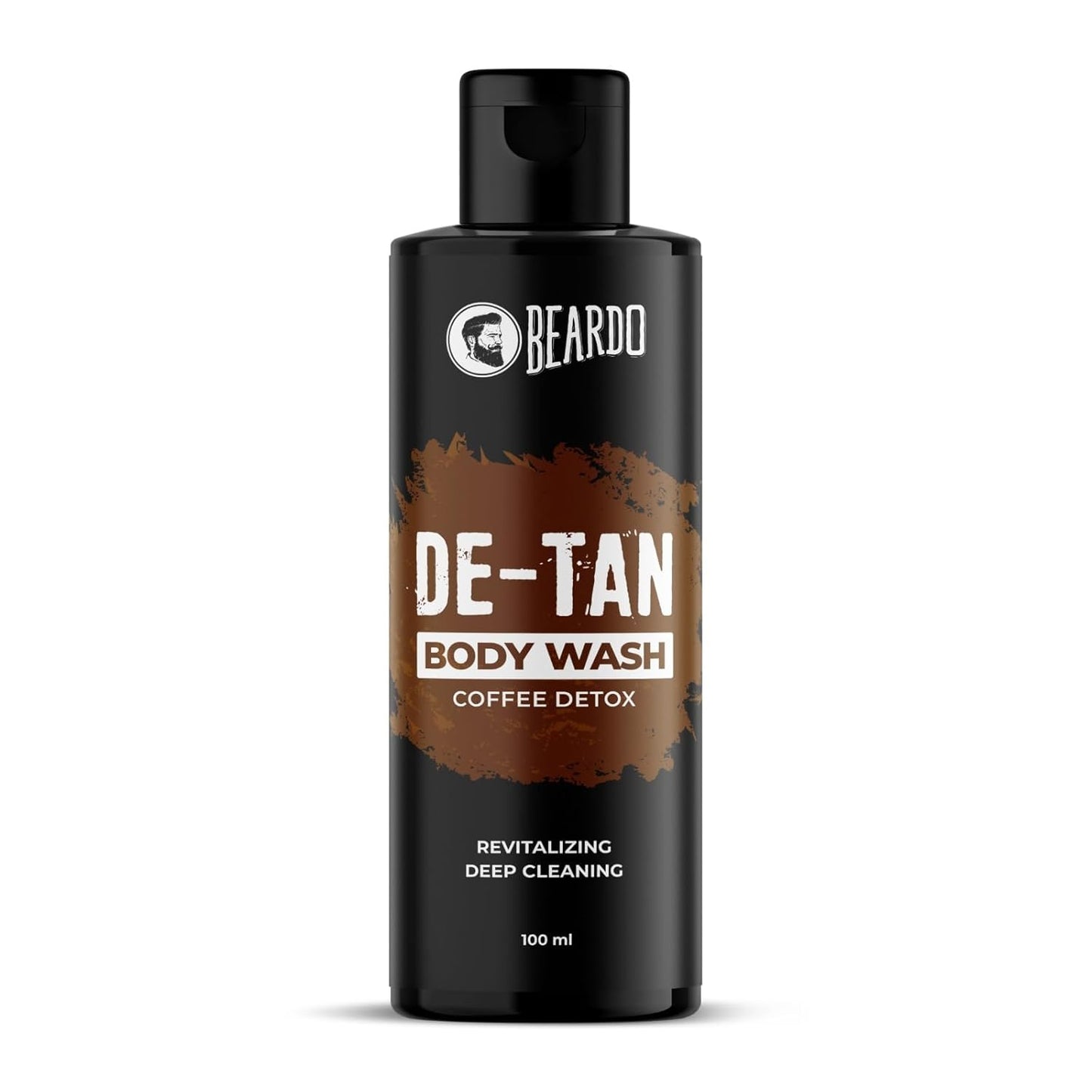 Beardo De-Tan Body Wash for Men, 100ml | Tan Removal and Caffeine Body Wash | Detan With Coffee & Aloe Extracts | For Body & Face | Refreshing Fragrance