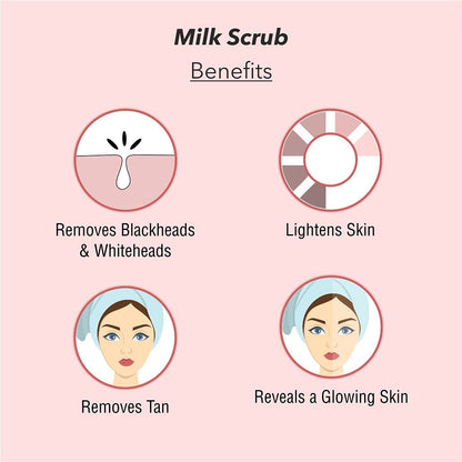 O3+ Milk Scrub Enriched with Macadamia Nuts Extracts for Clean & Bright Complexion