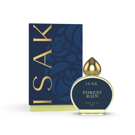 ISAK Forest Rain Attar 12ml | Unisex Alcohol-Free Perfume Oil | Long Lasting 8+ Hours | Petrichor, Amber & Musk Notes | Luxury Roll-On | Travel-Friendly