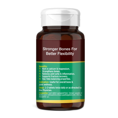 Baidyanath Hadjod - 60 Tablets | Supports Bone Strength, Joint Flexibility & Mobility |