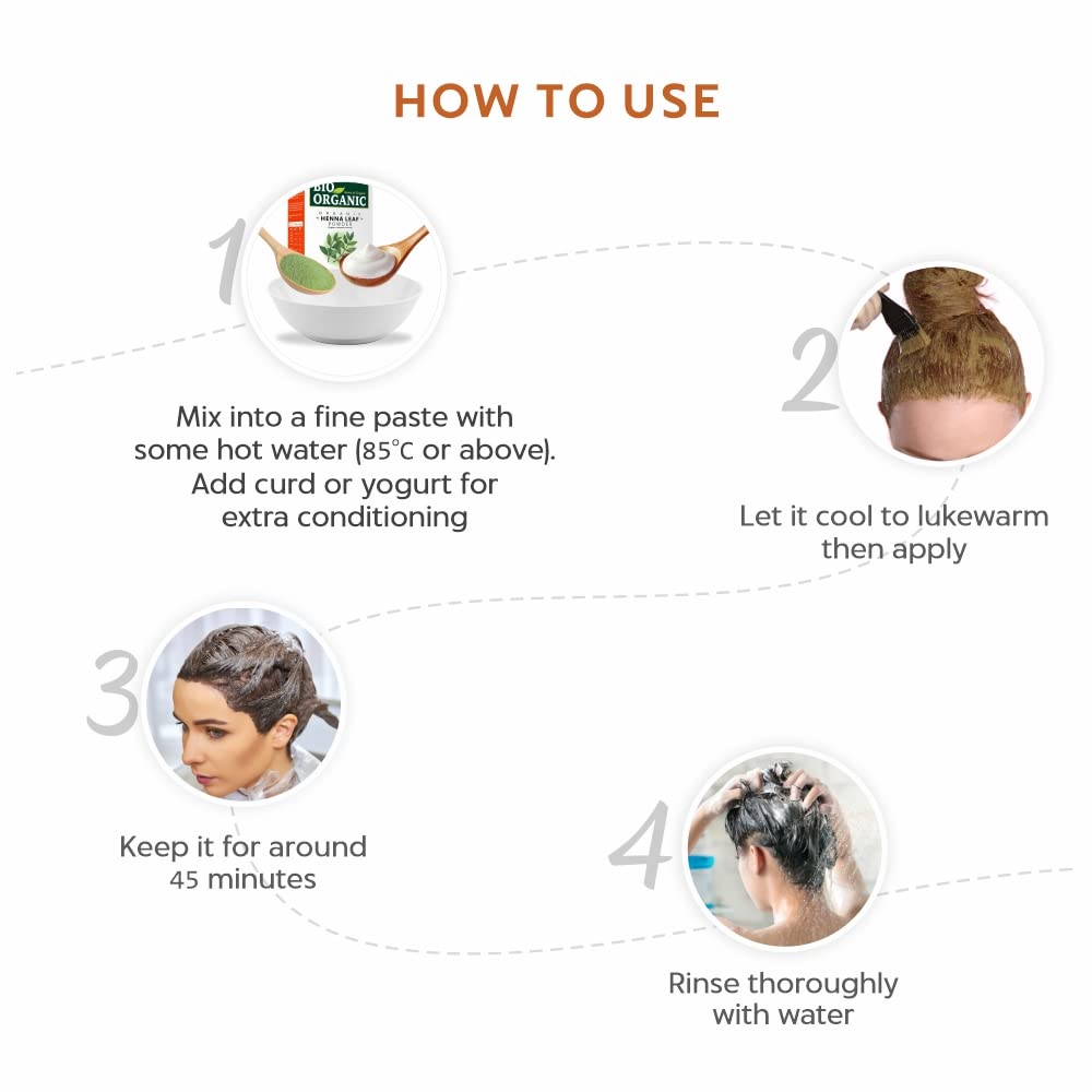 Instructions on how to use a hair care product with step-by-step illustrations and text.