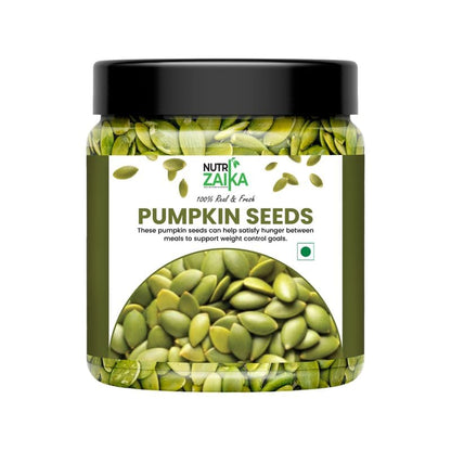 NUTRIZAIKA Premium Pumpkin Seeds | Raw & Natural Kaddu Beej | High Protein Healthy Seeds for Eating | Rich in Fiber, Zinc & Magnesium | Superfood for Weight Loss, Immunity & Fitness