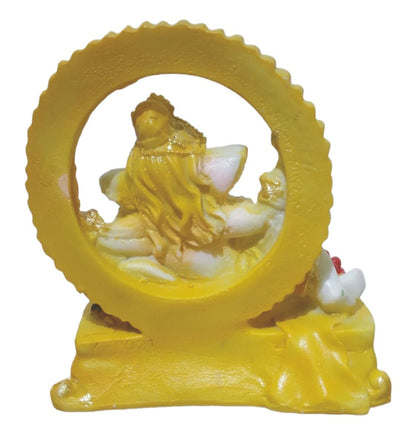 Ganesha Ganesh Ganpati Gajanan Statue Idol Murti Gift Item Decorative Showpiece Multicolor Polyresin Pack of 1 (B001)