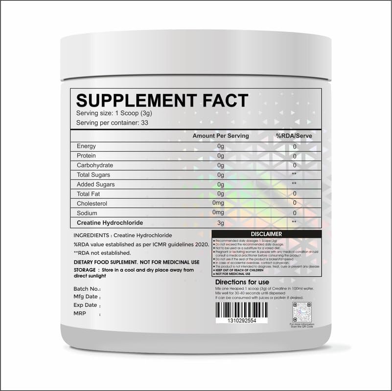 Supplement container with label showing 'Supplement Fact' details on a white background
