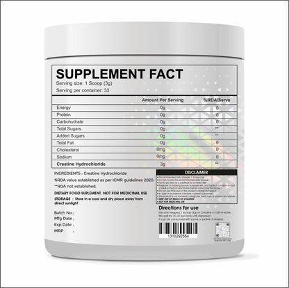 Supplement container with label showing 'Supplement Fact' details on a white background