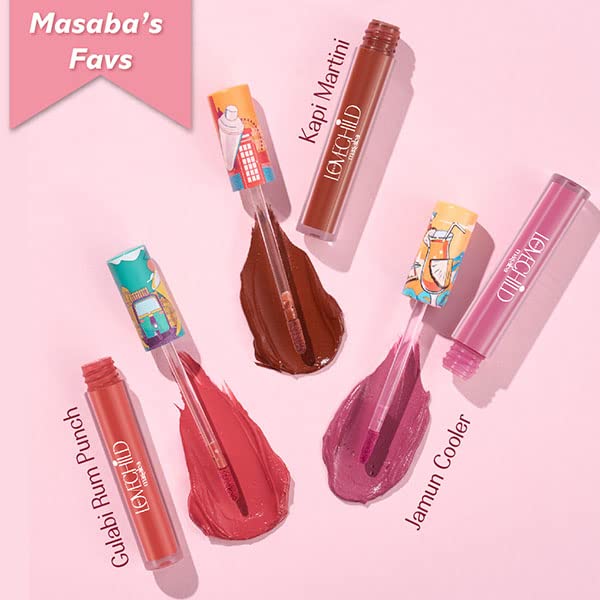 LoveChild Masaba Mamma mia! Lush-Matte Lip Crème - Masala Chai (Nude Brown) Lush Matte Finish, Intense Hydration, Long Lasting, 3ml