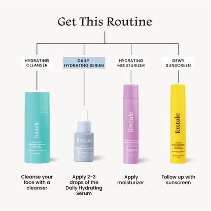 FoxTale Hyaluronic Acid Serum For Plump,Glowing Skin With Vitamin B5,Betaine|Intense 24-Hour Hydration,Brightening|Reduction In Fine Lines&Inflammation|For Dry,Sensitive Skin|Men&Women - 30 Ml