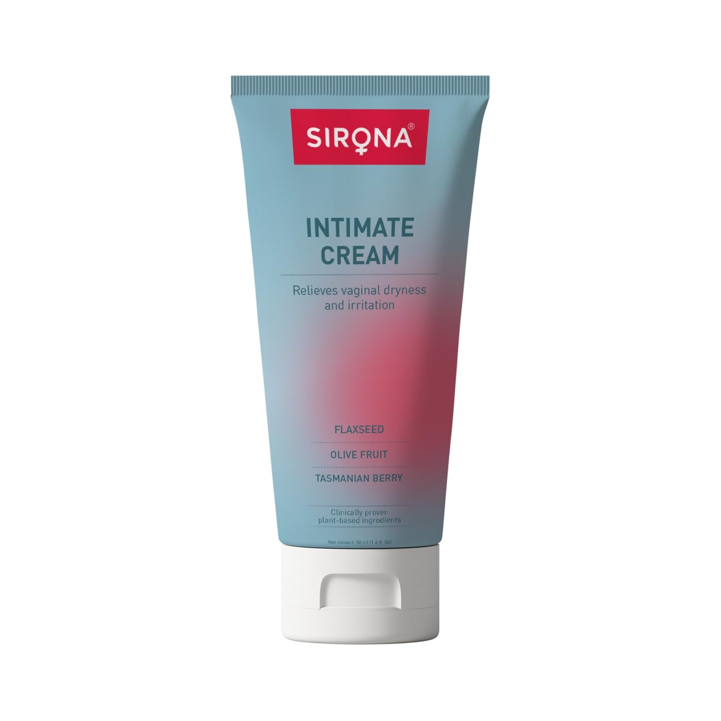 Sirona Intimate Cream for Women – 50g (Pack of 1) | Reduces Dryness, Itching & Irritation Relief | Maintains pH Balance (3.8-5.0) | with Hyaluronic Acid, Tasmanian Berry & Flaxseed Oil