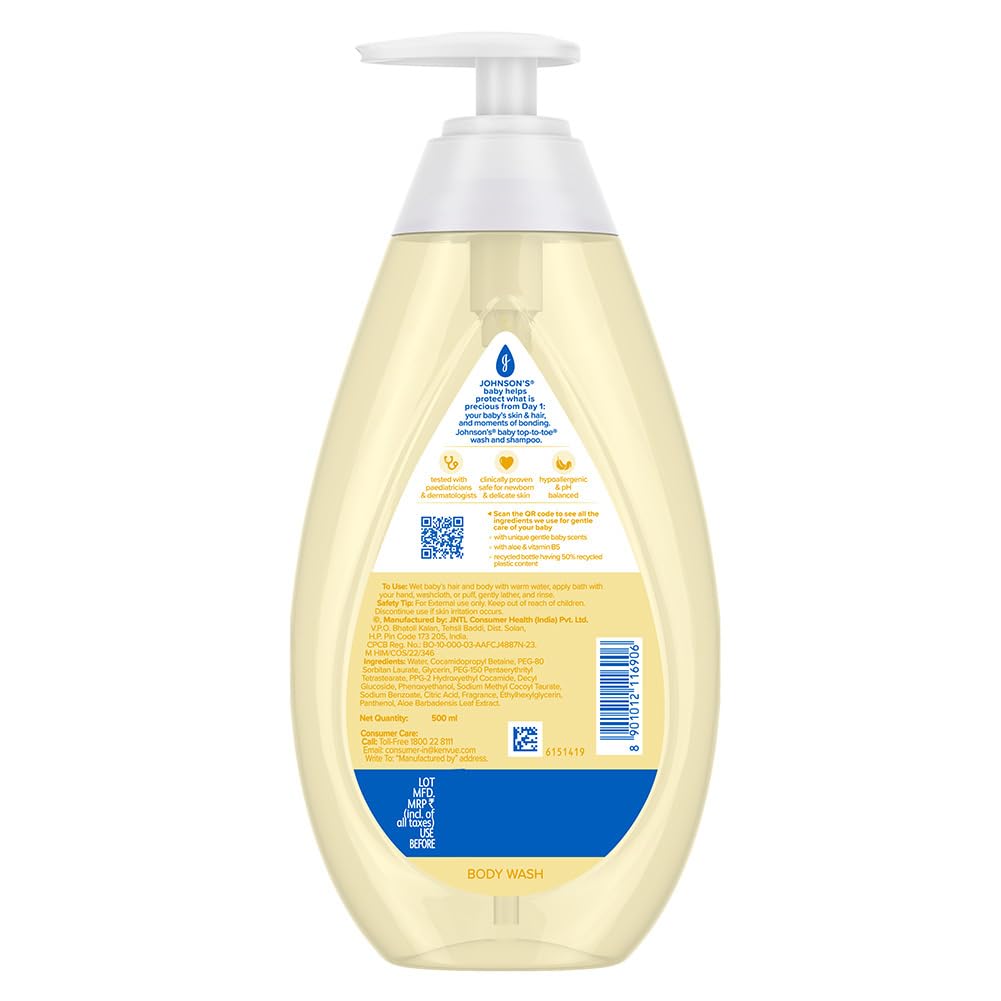 Johnson's Baby Top to Toe Baby Bath, 500ml
