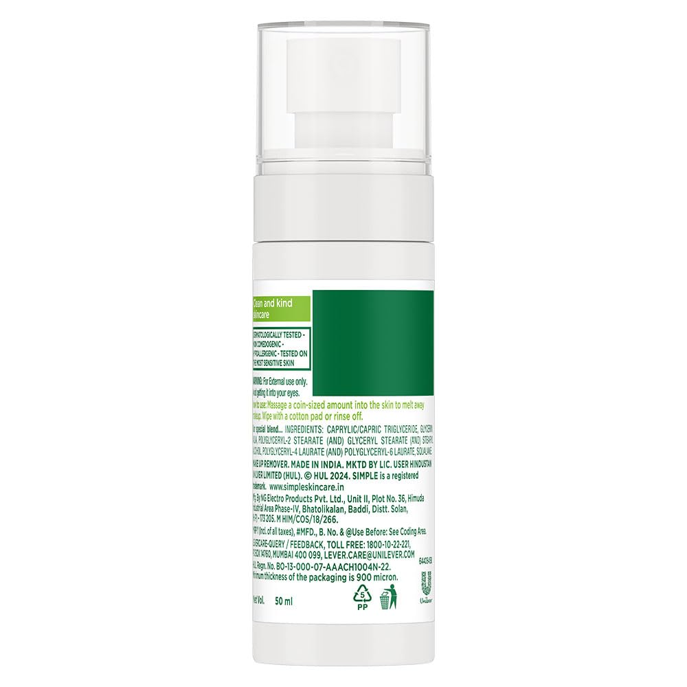 Skincare product bottle with a green label on a white background