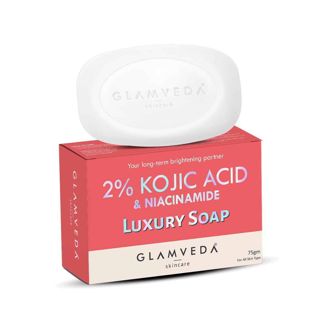 Glamveda 2% Kojic Acid & Niacinamide Luxury Soap on a white background