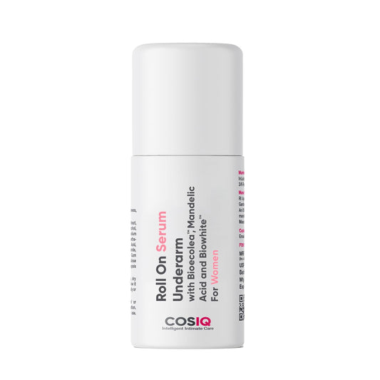 Cos-IQ Brightening Underarm Roll On Serum for Women | With Bioecolea, Mandelic Acid and Bio White | Prevents Body Odour, Brightens Skin & Exfoliates Underarms | Long Lasting deodorant roll on with Fresh Floral Fragrance, 40ml