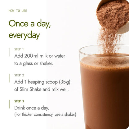 Kapiva Chocolate Slim Shake - Meal Replacement Drink Powered With 7 Ayurvedic Herbs For Healthy Weight Control & Management