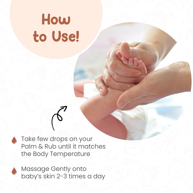 Mother Sparsh Nourishing Baby Massage Oil -100ml | With Almond & Avocado Oil | Non Sticky & Moisturizing Baby Oil for New Born