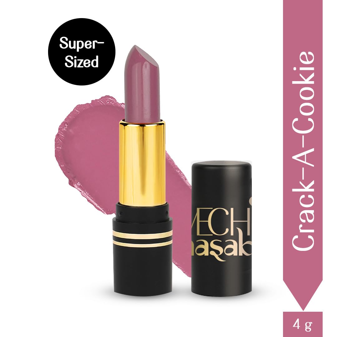 LoveChild Masaba Full Pocket Lipstick, Mauve Lipsticks For Women With Long Lasting Formula Upto 6Hrs, Hydrating & Nourishing, Matte Finish, Crack-A-Cookie, 4g