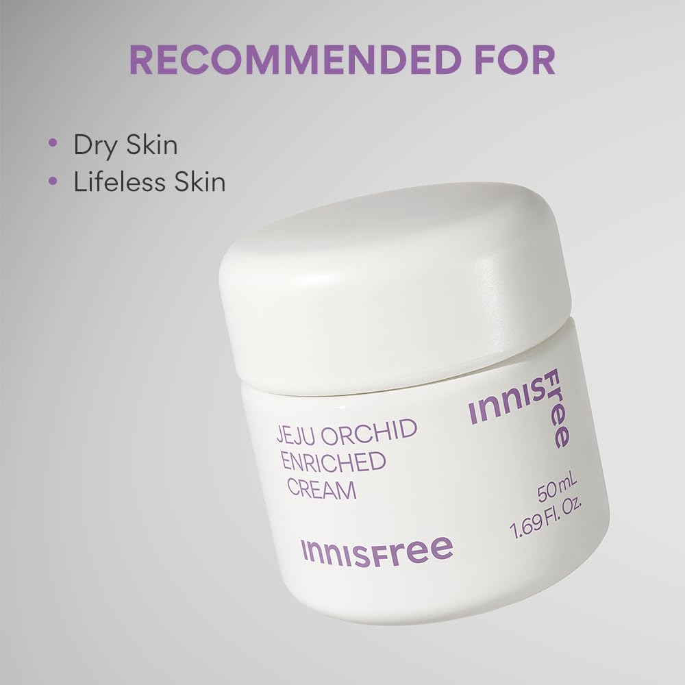Innisfree Jeju orchid Face Moisturiser for Elasticity, Brightening and Nourishing | Moisturiser with Anti Aging Care with Hyaluronic Acid and Peptides-50ml