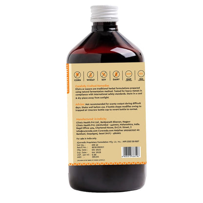 Bottle with a label on a white background