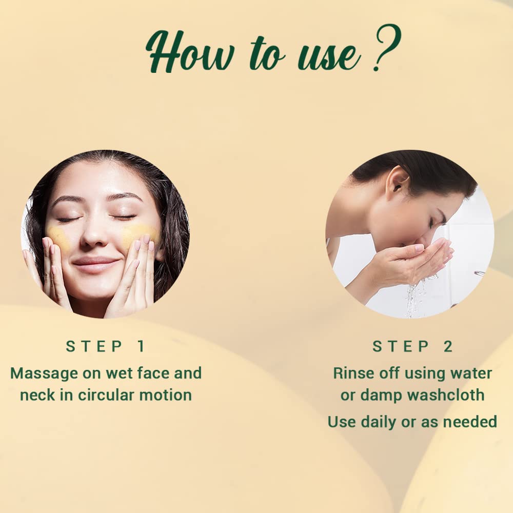 Instructions on how to use a skincare product with two steps shown.