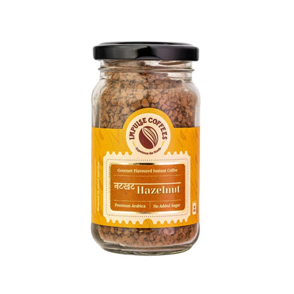 Impulse Coffees - Hazelnut Flavoured Instant Coffee Powder | Premium Freeze Dried Arabica Hazelnut Coffee Powder | Smooth Instant Coffee, Hot & Cold