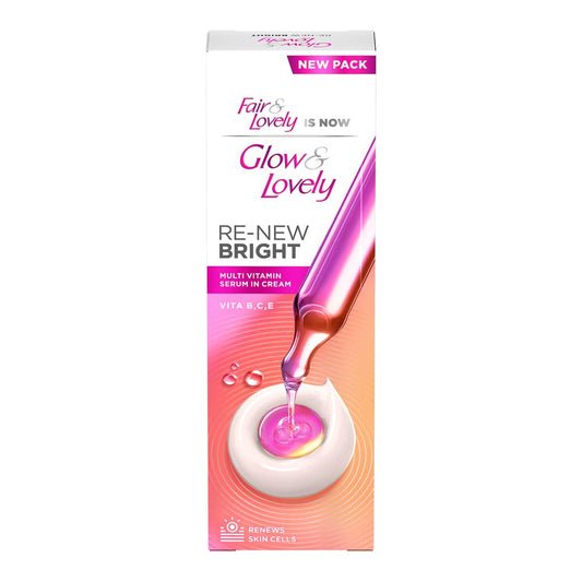 Glow & Lovely Renew Bright Multivitamin Serum in Cream | Vitamins B,C and E | Renews Skin cells |Bright and Healthy Skin | Clinically proven formula is dermatologically tested 110g