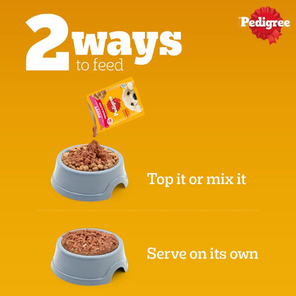 Pedigree Puppy Wet Dog Food, Chicken & Liver Chunks in Gravy, 70 g, Complete & Balanced Meal for Puppies