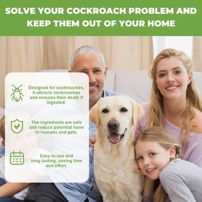 Natural Cockroaches Killer for Kitchens, Bathrooms, Cabinets, cockroachs Killer Gel, Roach Repellent for Cockroaches, for Indoor Cockroach Control, Insect Control